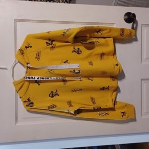 Size large Looney Tunes hooded sweatshirt